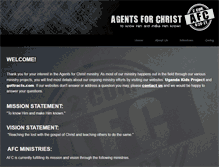 Tablet Screenshot of agentsforchrist.org